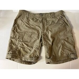 REI Cargo Shorts Men's 40 Relaxed Green Hiking Convertible Gusseted Shorts Only‎